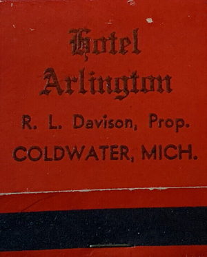Stukeys Inn (Arlington Hotel) - Matchbook (newer photo)